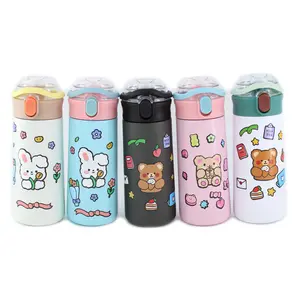 Stainless Steel Water Bottle – 16.9 Oz Leakproof, BPA-Free, Insulated With Cute Random Waterproof Stickers for Custom Fun