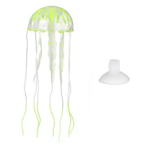 PETAXCELL Jellyfish Aquarium Decoration Fish Tank Decorations Jelly Fish Aquarium Glowing Fake Jellyfish Silicone Ornaments 1pcs Intended for Tank Decor