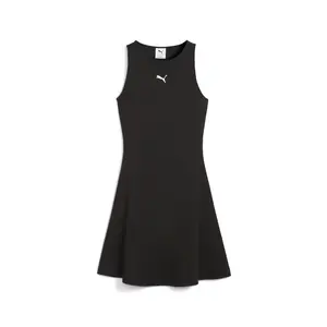 PUMA Womens Wardrobe Essentials Ribbed Dress Casual Casual - Black