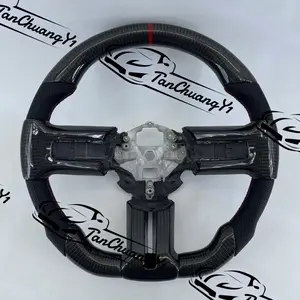 Carbon Fiber Steering Wheel Fit for Ford Mustang Shelby EcoBoost GT 2010-2014 with Trim