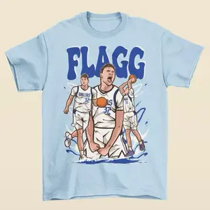 Cooper Flagg Cartoon Style Dallas Basketball T-Shirt