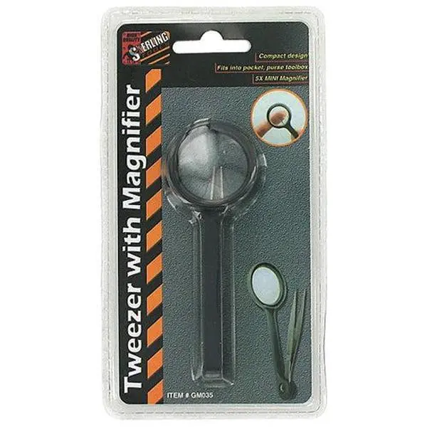Forcep With Magnifier- 3  Retail Pack