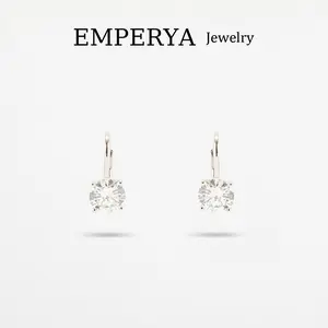 EMPERYA Luxury Iced Out Square Stud Earrings - 14K Gold Plated Big Baguette Zircon Clusters for Men & Women - Bold Hip Hop Ear Jewelry - TikTok Shop Special Deal
