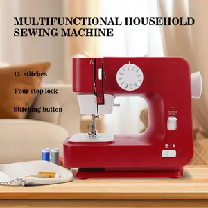 Multifunctional Electric Sewing Machine - 12 Stitch Patterns, Adjustable Speed, Fully Automatic Home Tabletop Sewing Machine for Home and Crafts DIY