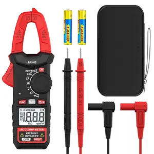 Digital Clamp Meter, Portable Size, 2000 Counts, Measures High AC Current 400A, 600V  , Resistance, Continuity, Diode, Auto Ranging Multimter,  Tester, KC400