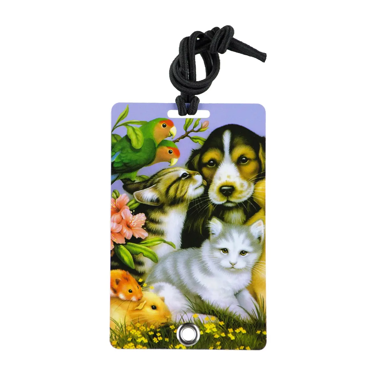 212 MAIN PVC Luggage Tag - 2027 Model, Waterproof PVC, Stylish Pet Design, Secure Elastic Bungee Holder, Hidden Information Slot for Backpacks, Pet Carriers