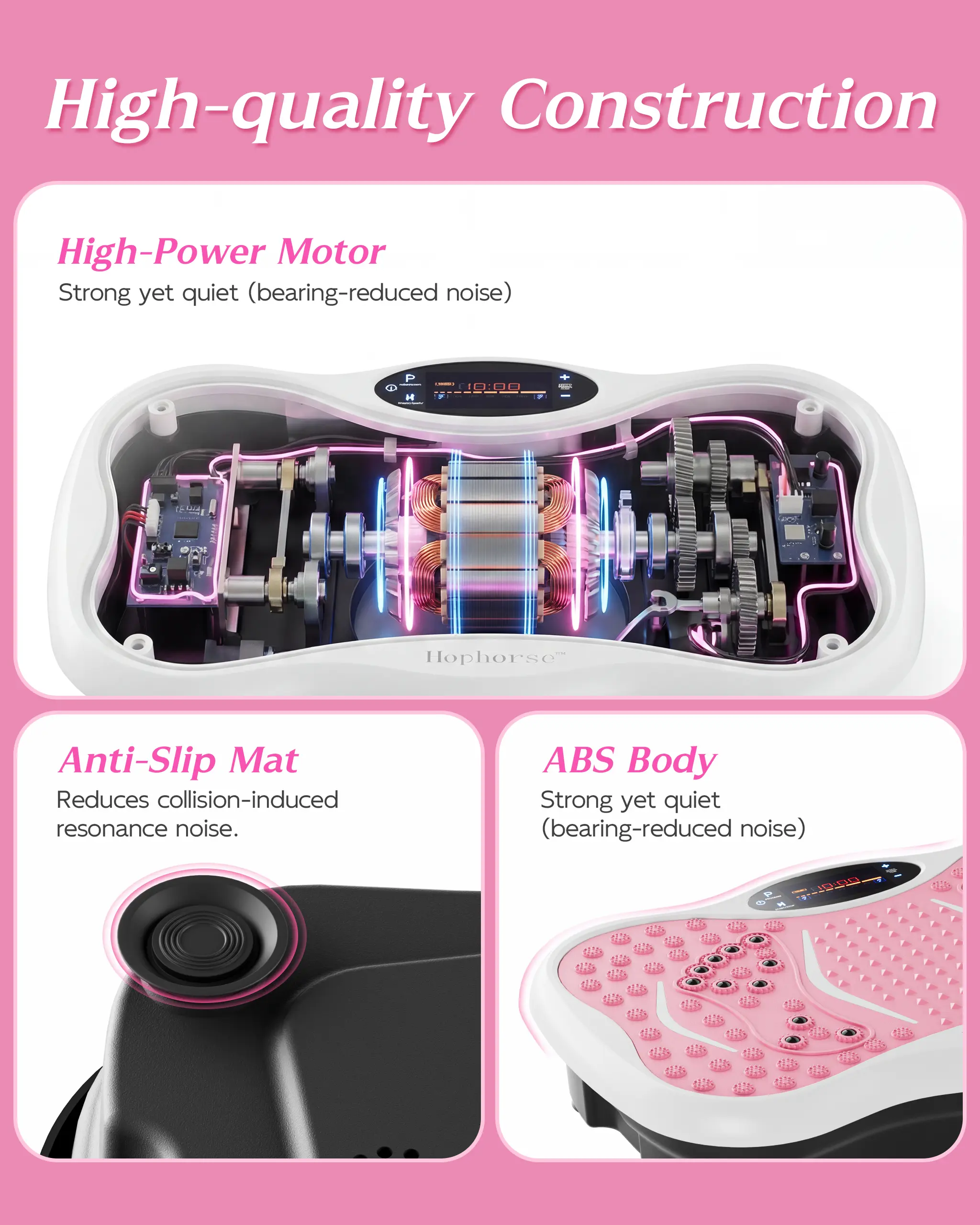 HopHorse Adjustable Speed Vibration Plate Quiet Home Exercise Equipment for Full Body Fitness, Multifunctional Walking Pad HopHorse Adjustable Speed Vibration Plate Quiet Home Exercise Equipment for Full Body Fitness, Multifunctional Walking Pad