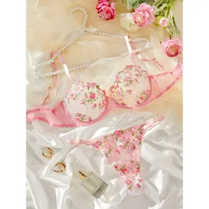 Ladies' Lingerie Set |   Mature Style With Random Print Pattern, Suitable Adults