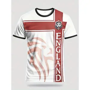 Men'S Youth Football Jersey in English Style & Casual Sports Shirt for Men, Comfortable And Sports Top, Ideal for Training Competitions And Everyday Leisure Activities
