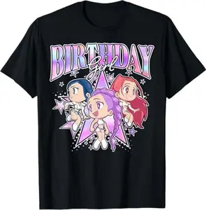 K-Pop Demon Hunters T-Shirt – Chibi Birthday Girl Cartoon Graphic Tee for Fans