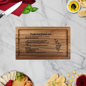 Fully Custom Engraved Cutting Board with Photo & Text Fully Custom Engraved Cutting Board with Photo & Text