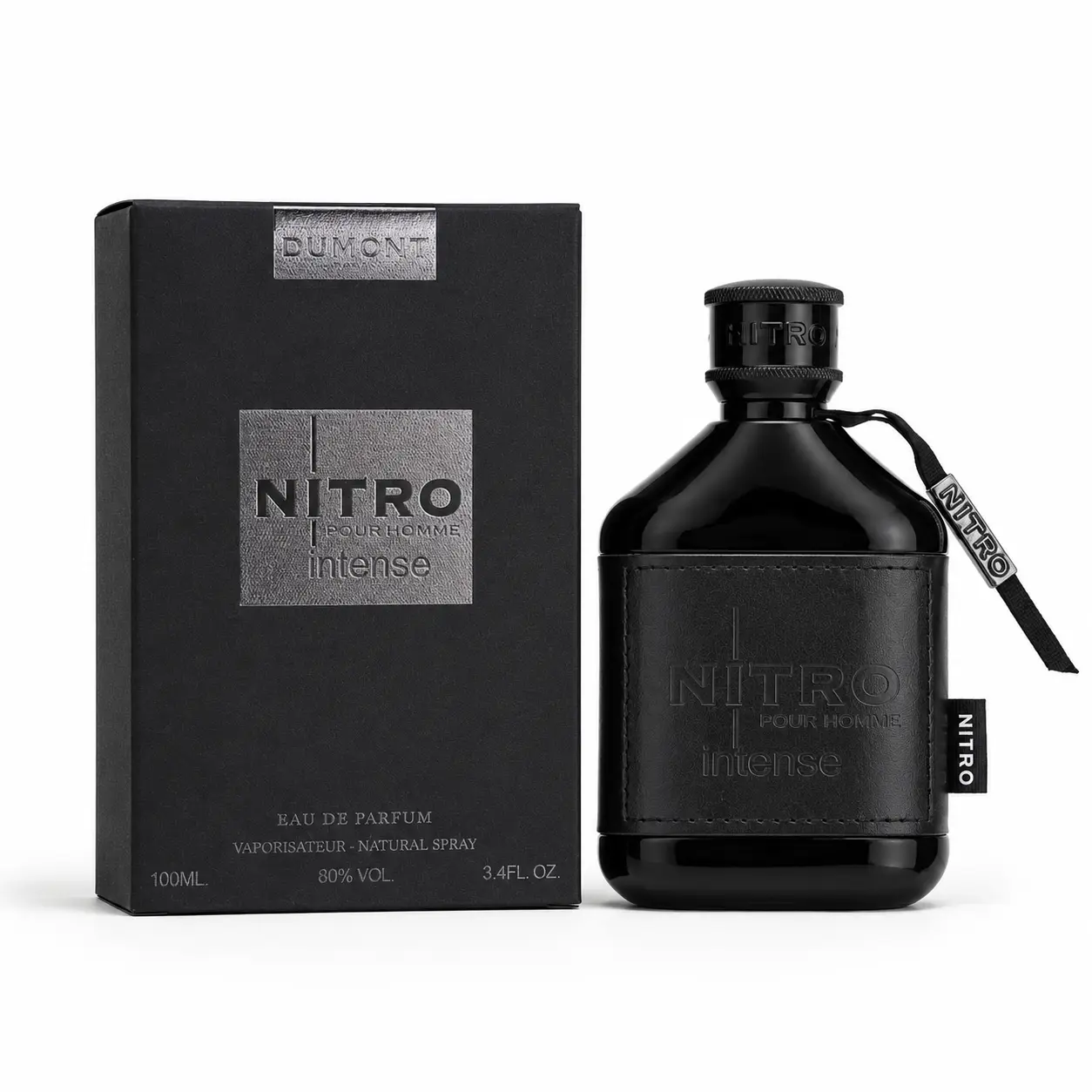 Dumont Nitro Intense Eau De Parfum - 3.4 fl oz Men's Woody Oriental EDP Cologne Spray, Long-Lasting Luxurious EDP Perfume Fragrance with Amber & Pineapple Notes, Single Item, Spicy, Vanilla Scents, Adults