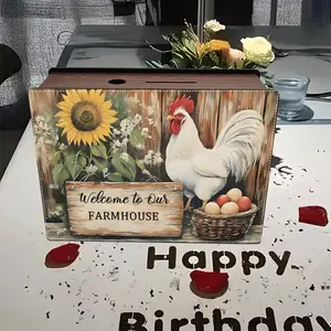 Wooden Piggy Bank, Country Farm Style Design, Family Money Saving Plan, Teenage Holiday Gift, Essential Coin Storage, Perfect for Birthdays
