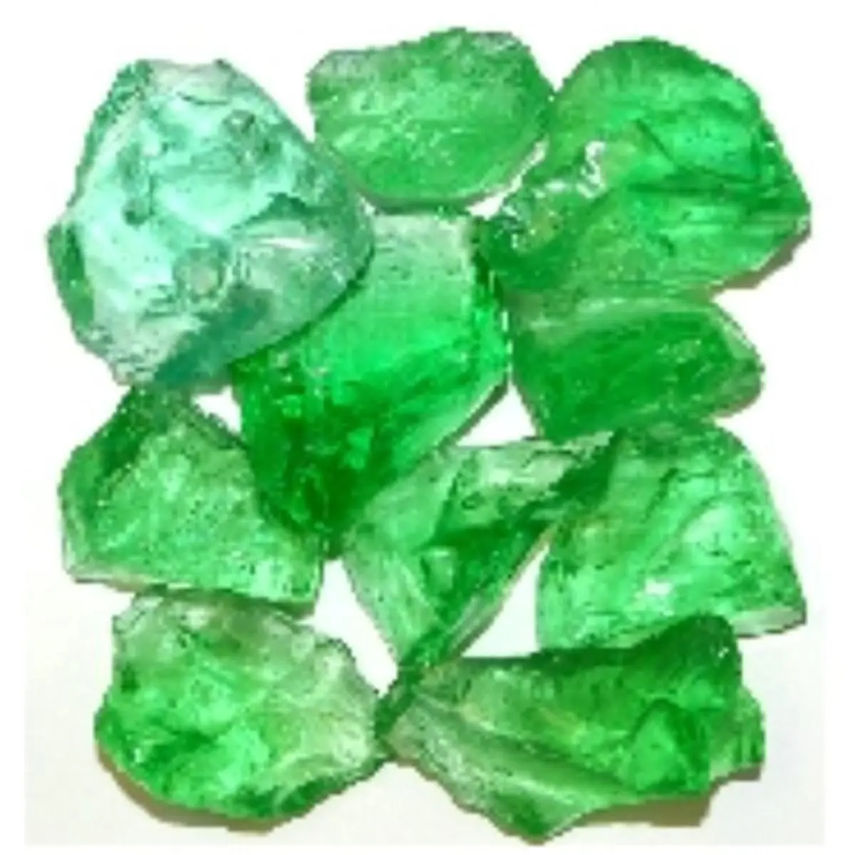 100% Recycled Glass Aquarium Tank Decorative Marbles & Rocks, Eco-Friendly Chunky Landscape Glass (Medium 1/2"-1" Size), American Specialty LCRGREEM-3 Crystal Green, 3 lbs - Ideal for DIY Projects