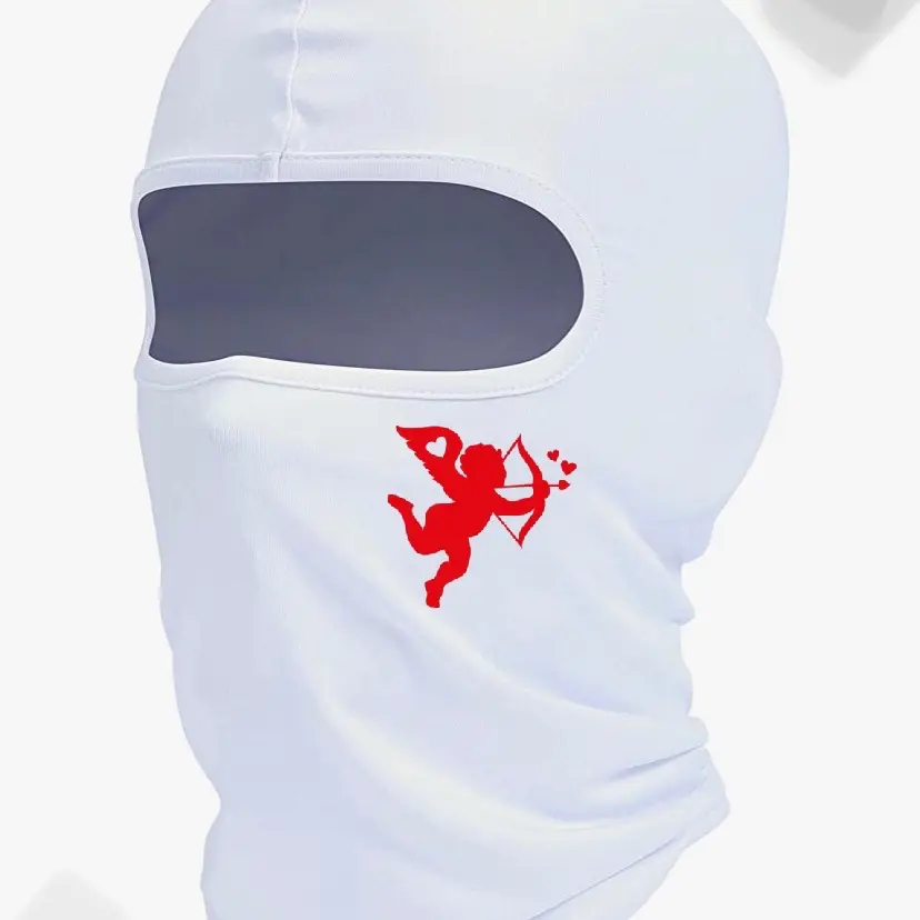 Custom Cupid white shiesty ski mask balaclava, personalized text