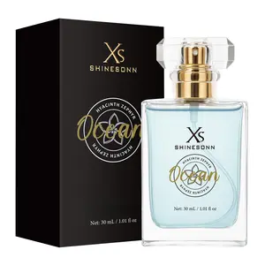 SHINESONN Ocean Men's Perfume the middle notes are bergamot+lavender+rosemary the base notes are jasmine+mint 30mL (1.01 fl oz). colognes men suitable for the workplace and parties. Adjustable Concentration Scent Citrus Patchouli Fragrances Blue