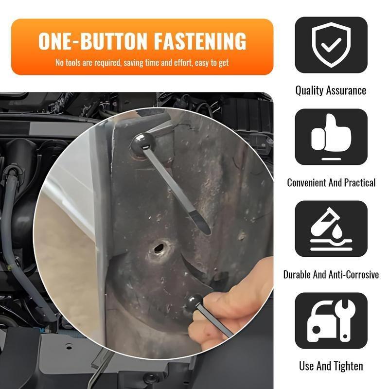 Nylon Universal Cable Tie Buckle - Heavy Duty Self-Locking Zip Ties with Pin & Button, UV-Resistant Multifunctional Fasteners for Auto Repair, Car Maintenance & Daily Fixing (100pcs) easy  fix  zip  tie button self-locking design new multifunctional cable