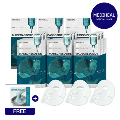 [MEDIHEAL] 30-Day Blemish & Soothing Skin Recovery Mask Set | Blemish Repair, Redness Relief & Barrier Care | Hydrating Sheet Masks x30ea | Korean Skincare