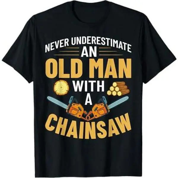 Mens Chainsaw Logger Chain Saw Lumberjack T-Shirt
