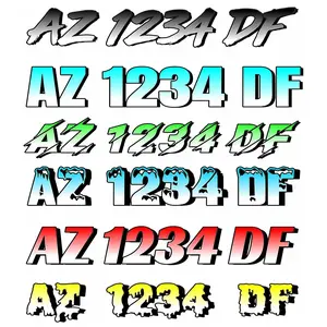 VulgrCo Custom Boat Registration Numbers Decal - 2 Personalized Vinyl Stickers for Boats & Jet Skis - Durable Waterproof Marine Decal with Custom Size, Different Fonts and Colors - Made in the US