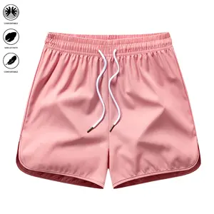 Women’s summer shorts with side pockets — breathable mesh fabric, loose fit, and short design; outdoor anti-exposure shorts.