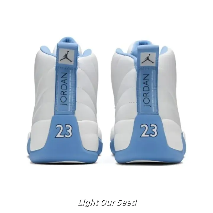 Unisex Mid-Top Retro Basketball Sneakers - White & Light Blue, 23 Logo, Lace-Up, Breathable, Rubber Outsole Traction, Streetwear Sports Shoes for Daily Wear (Sports Collectible)