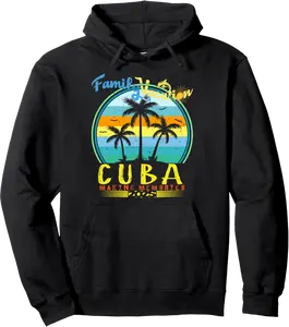 Family Cuba Vacation 2025 Family Trip Friends Group Matching Pullover Hoodie - 70B0DNFPM35J