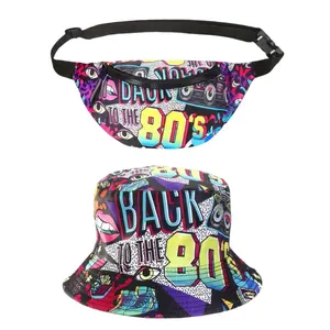 Fashion 80s 90s Bucket Hat – Packable Fisherman Hat, Retro Vintage Unisex Sun Hat for Men Women, Lightweight Outdoor Fishing Cap, UV Protection Foldable Bucket Hat, Rave Party Accessories, Summer Beach Party Supplies