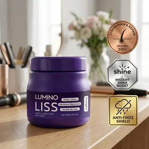 Protein Straightening Cream with Coconut Oil and Collagen, Suitable for All Hair Types, Nourishing and Smooth Hair, Atmosphere Sensation Hairstyle, Deep Nourishing Repairing