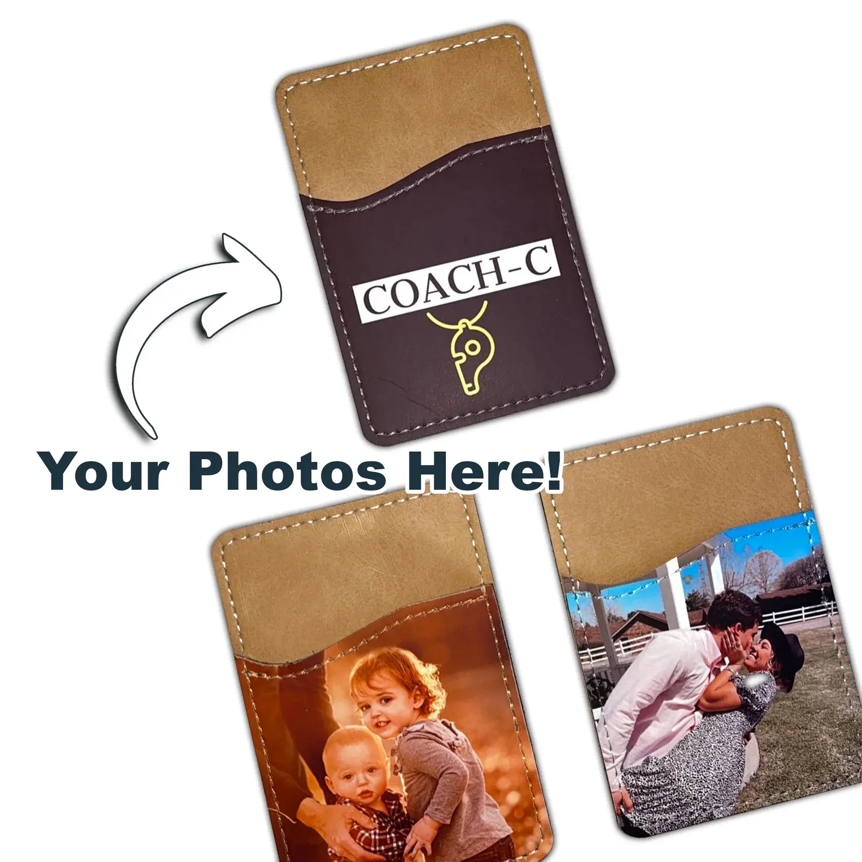 Custom Stick On Phone Wallet Card Holder with Picture - Add Your Photo Card Holder