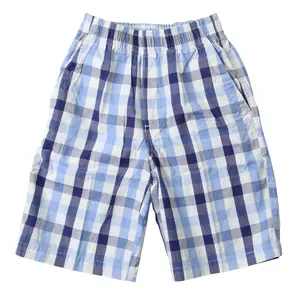 Jack Thomas Elastic Waist Plaid Short - Sky