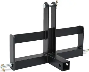 YITAMOTOR 3 Point Trailer Hitch with 2" Receiver for Category 1, 3 Pt Tractor Quick Hitch Drawbar Adapter Attachments with Suitcase Weight Brackets