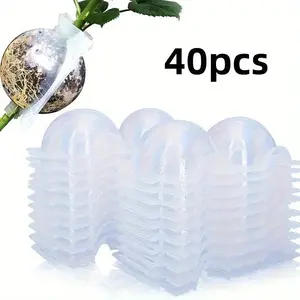 40pcs Reusable Plant Root Growth Boxes - High-Pressure Propagation Balls for Quick Plant Propagation & Air-Layering