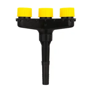 3-Head Misting Nozzle High Pressure Garden Hose Sprayer, Fine Water Mist Spray Head for Plant Watering and Irrigation, Perfect for Lawn Garden and Yard, Outdoor Use Black