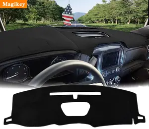 Magikey Dash Cover Mat for 2019-2025 Chevy Silverado & GMC Sierra 1500 2500HD 3500HD Anti-Reflective Sun Resistant Heat-Insulating Dashboard Protector