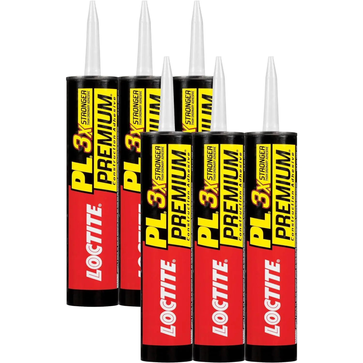 Polyurethane Construction Glue 10 fl oz Cartridge 6 Pack 3x Stronger for Wood Concrete Stone & More