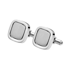Stately Steel Men's Stainless Steel Square Cufflinks