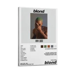 Frank Ocean Blonde Canvas Painting Oil Painting Wall Art Canvas Poster Decorative Painting Corridor Decoration Home Ornaments Artistic Home Decore Floral Abstract Design