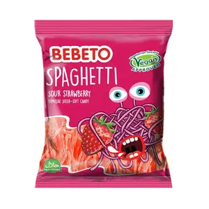 Bebeto Spaghetti Sour Strawberry (Vegan)