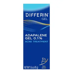 Differin Gel, 90 Day Supply, Retinoid for Face with  Adapalene, Gentle Skin Care for Acne Prone Sensitive Skin, 45g Pump (Packaging May Vary)