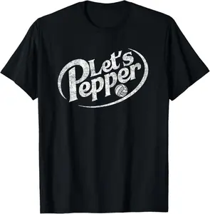 100% Cotton Unisex Volleyball Let's Pepper Practice Distressed Design Round Neck Short Sleeve T-Shirt Women's Men Graphic Tee