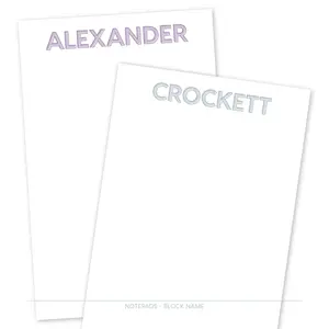 Color Block Personalized Notepad