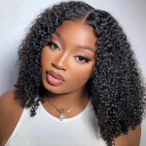 Loyom Deep Wavebob Wig 12A Grade Unprocessed Virgin Brazilian 180% Density HD Curly BOB Lace Front Wigs for Black Women No Shedding Glueless Short Curly Frontal BOB Wigs