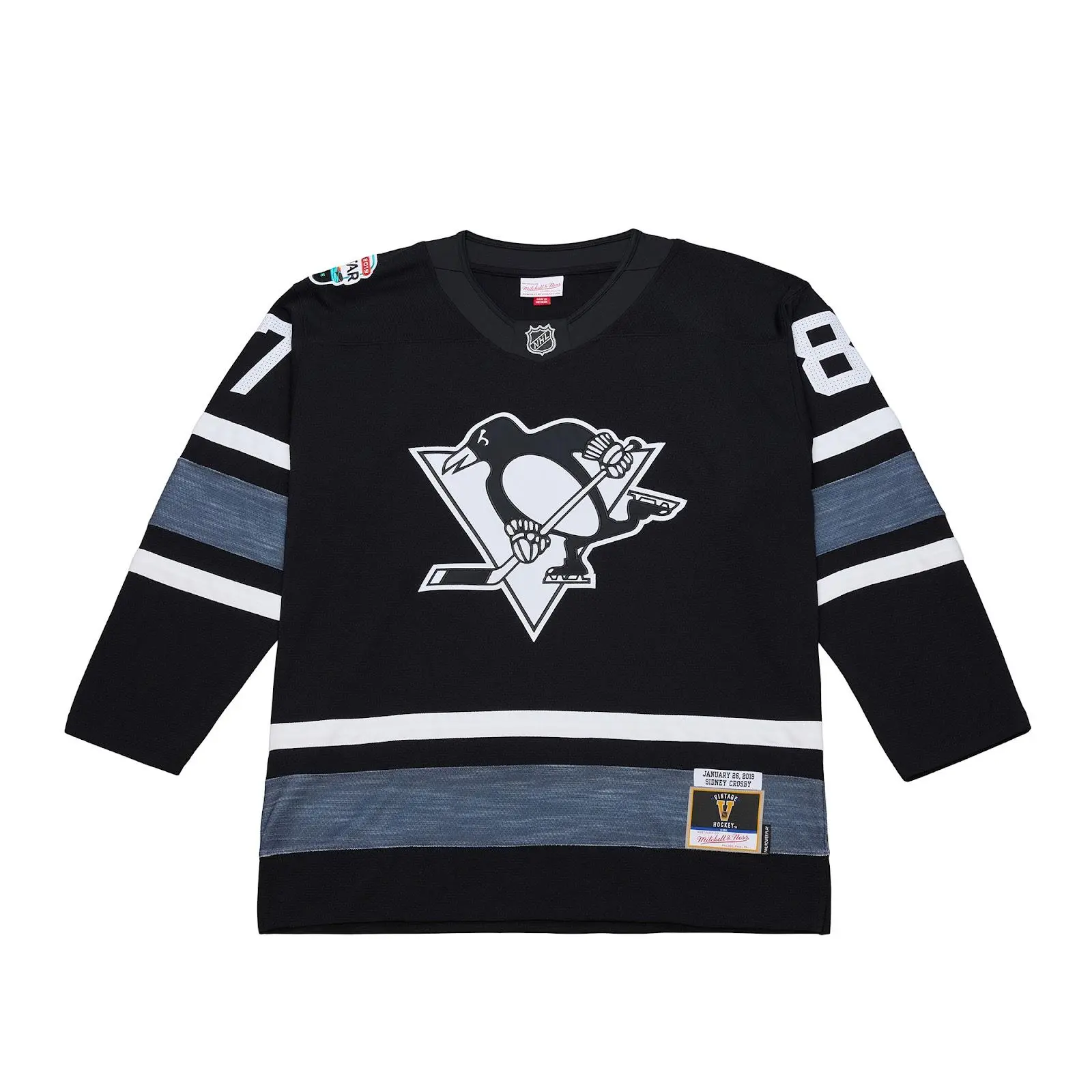 Sidney Crosby 2019 NHL All-Star Game Black Power Play Jersey Throwback Hockey Fan Gear Mitchell & Ness