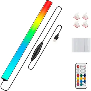 Under Monitor RGB Light Bar, LED Light for Desk Gaming Setup, USB Powered Keyboard Light, 12 Inch 5V, 353 Color Change Modes, Wireless Remote, LED Ambient Lights for Room Decor, Desk Setup, PC