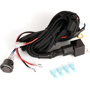2 Lead Wiring Harness Kit | 12V 40A Relay & Fuse | LED Light Bar, Pods & Fog Lights | Offroad Truck, ATV, UTV, Boat Car Audio Car Charger Car Lighting Accessories