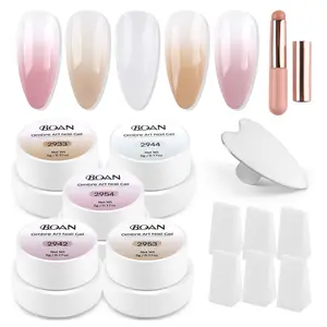 Ombre Gel Nail Polish Kit  Patting Gradient Painting Gel with Nail Sponge & Silicone Brush & Palette Manicure Cutics