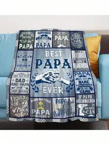 1pc Christmas Gift For Dad, Grandpa, Antibacterial Thick Flannel Blanket, Suitable For Sofa, Bed, Living Room, Travel, Office, Shawl, Nap, Air-Conditioning, Bedsheet, Ideal Gift For Birthday, Holiday, All Seasons