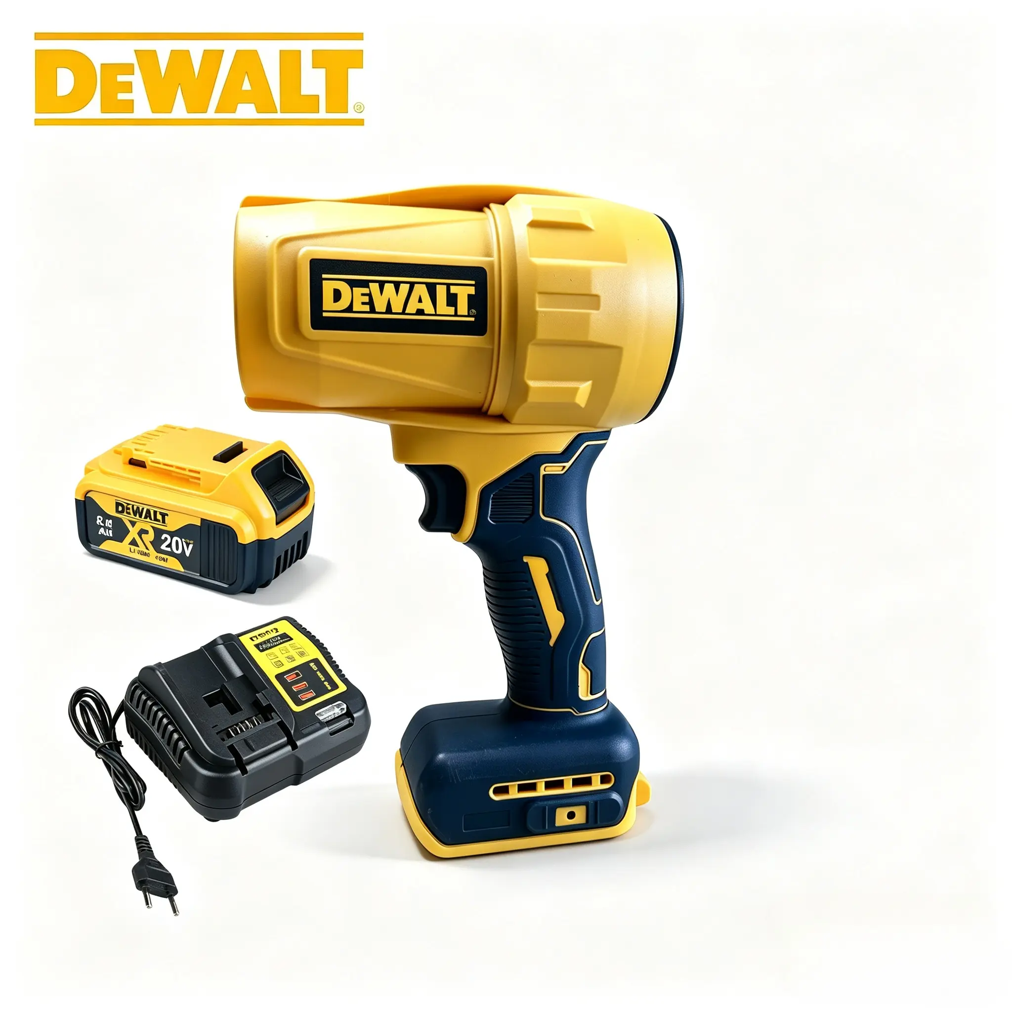 DeWALT 20V Max Brushless Blower, 24,000 RPM Motor Speed, 700W Max Power, 1000g Full Thrust, 0.9kg Max Air Volume, For Job Site Dust Clearing, Lawn Debris Blowing & Workshop Cleanup