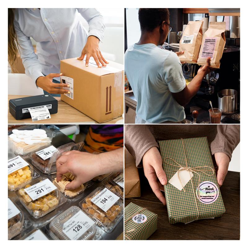 JADENS Shipping Label Printer, Bluetooth Wireless Thermal Label Printer, Compatible with iOS, Android, Windows, Mac, Chromebook, Widely Used for Etsy, Ebay, Shopify, USPS